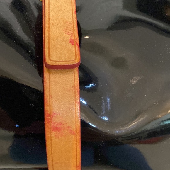 Dooney and Bourke, black patent satchel. - Picture 9 of 17